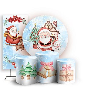 KIT Redondo Trio e Faixa - Natal - Ano Novo - Sublimado 3D