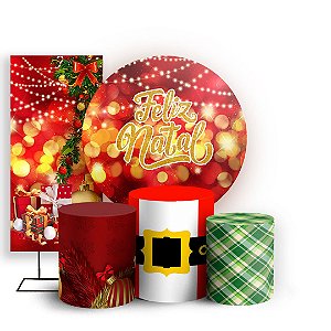 KIT Redondo Trio e Faixa - Natal - Ano Novo - Sublimado 3D