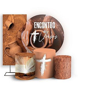 KIT Redondo Trio e Faixa - Evangelico - Sublimado 3D