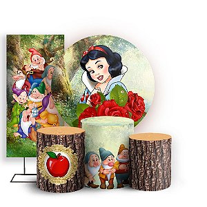 KIT Redondo Trio e Faixa - Branca de Neve - Sublimado 3D