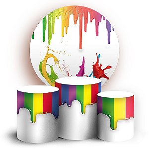KIT Redondo e Trio - Tinta Aquarela - Sublimado 3D