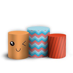 Trio Cilindro - Ventilador - Sublimado 3D + Elástico