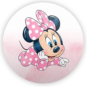 Painel Redondo - Minnie Baby - Sublimado 3D