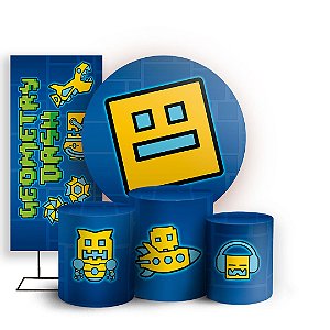 KIT Redondo Trio e Faixa - Geometry Dash - Sublimado 3D