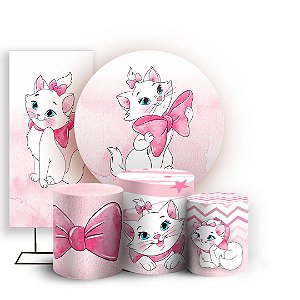 KIT Redondo Trio e Faixa - Gatinha Marie - Sublimado 3D