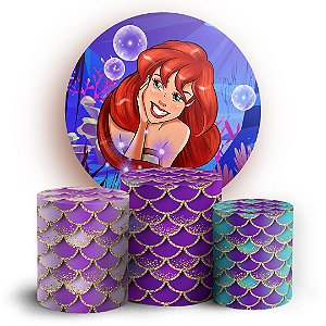 KIT Redondo e Trio - Ariel Escama Sereia - Sublimado 3D