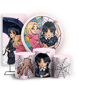 KIT Redondo Trio e Faixa - Wandinha - Sublimado 3D