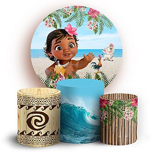 KIT Redondo e Trio - Moana Baby - Sublimado 3D