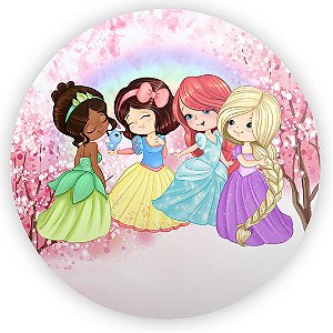 Painel Redondo - Princesas - Sublimado 3D
