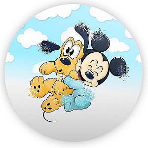Painel Redondo - Mickey Baby - Sublimado 3D