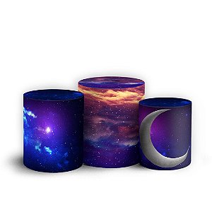 Trio Cilindro - Galaxia - Sublimado 3D + Elástico