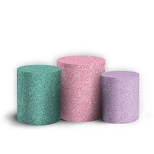 Trio Cilindro - Glitter - Sublimado 3D + Elástico