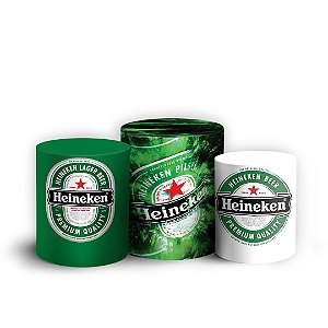 Trio Cilindro - Heineken - Sublimado 3D + Elástico