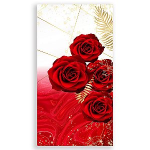 Faixa Lateral - Floral Borboleta Vermelha - Sublimado 3D