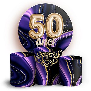 KIT Redondo e Trio - 50 Anos Idade - Sublimado 3D
