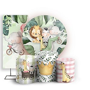 KIT Redondo Trio e Faixa - Safari - Sublimado 3D