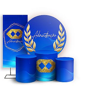 KIT Redondo Trio e Faixa - Administração - Sublimado 3D
