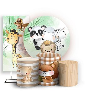 KIT Redondo Trio e Faixa - Safari - Sublimado 3D