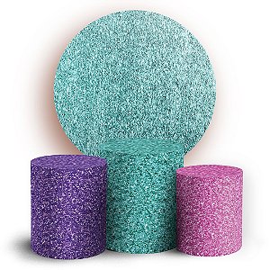 KIT Redondo e Trio - Glitter - Sublimado 3D