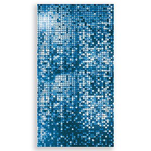 Faixa Lateral - Lantejoulas Azul - Sublimado 3D