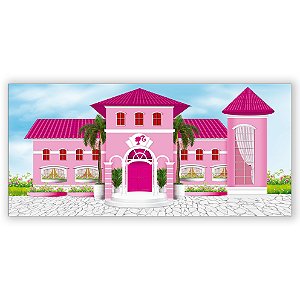 Painel Retangular - Barbie Casa - Sublimado 3D