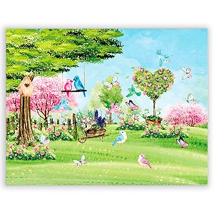 Painel Retangular - Natureza Jardim - Sublimado 3D