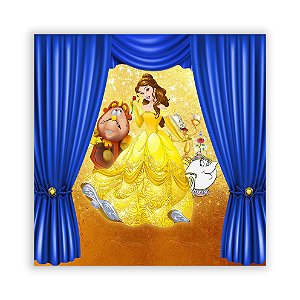Painel Quadrado - A Bela e a Fera - Sublimado 3D