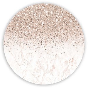 Painel de Mesa - Glitter Rosé - Sublimado 3D
