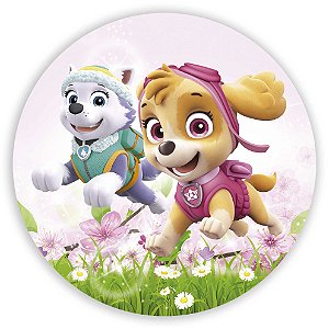 Painel de Mesa - Patrulha Canina Rosa - Sublimado 3D