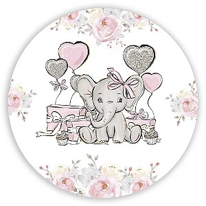 Painel de Mesa - Elefante Rosa - Sublimado 3D