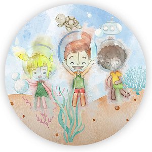 Painel de Mesa - Mundo Bita Aquarela - Sublimado 3D
