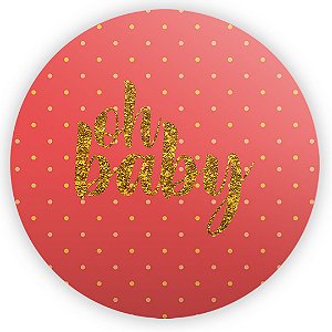 Painel de Mesa - Oh Baby Vermelho - Sublimado 3D