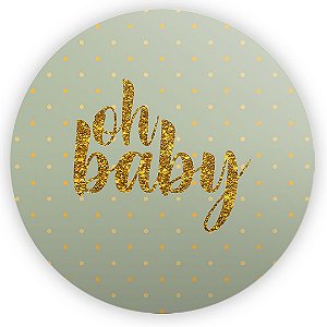 Painel de Mesa - Oh Baby Verde - Sublimado 3D