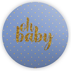 Painel de Mesa - Oh Baby Azul - Sublimado 3D