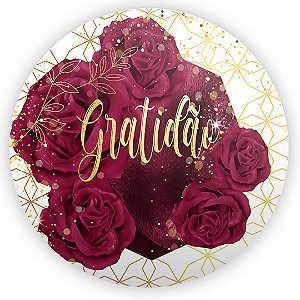 Painel de Mesa - Gratidão Marsala - Sublimado 3D