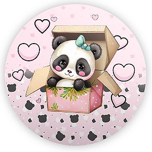 Painel de Mesa - Panda Rosa - Sublimado 3D