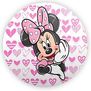 Painel de Mesa - Minnie Rosa - Sublimado 3D