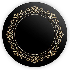 Painel de Mesa - Arabesco Preto - Sublimado 3D