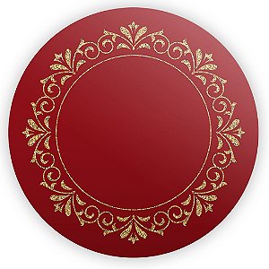Painel de Mesa - Arabesco Vermelho - Sublimado 3D