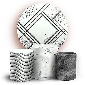 KIT Redondo e Trio - Mámore Glitter - Sublimado 3D