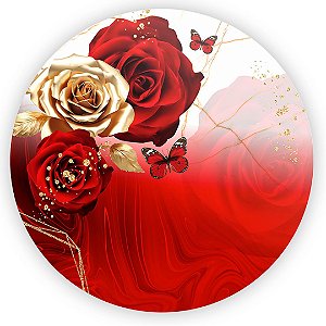 Painel de Mesa - Borboleta Floral - Sublimado 3D