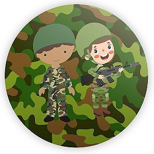 Painel Redondo - Exercito Baby - Sublimado 3D