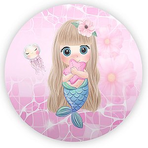 Painel Redondo - Sereia - Sublimado 3D