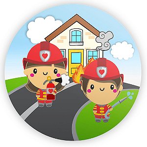 Painel de Mesa - Bombeiro Baby - Sublimado 3D