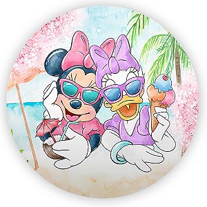 Painel de Mesa - Minnie Pool Party - Sublimado 3D
