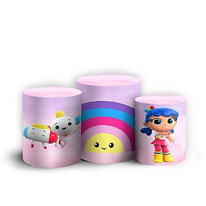 Trio Cilindro - Vera No Reino Do Arco Iris - Sublimado 3D + Elástico