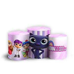 Trio Cilindro - Vera No Reino Do Arco Iris - Sublimado 3D + Elástico