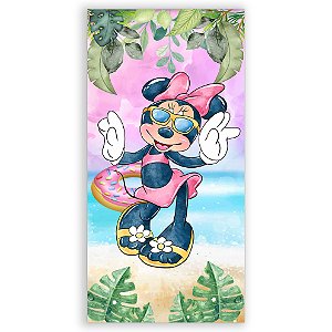 Faixa Lateral - Minnie Pool Party - Sublimado 3D