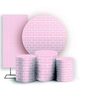 KIT Redondo Trio e Faixa - Tijolos - Sublimado 3D