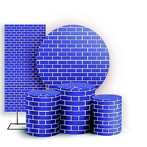 KIT Redondo Trio e Faixa - Tijolos - Sublimado 3D